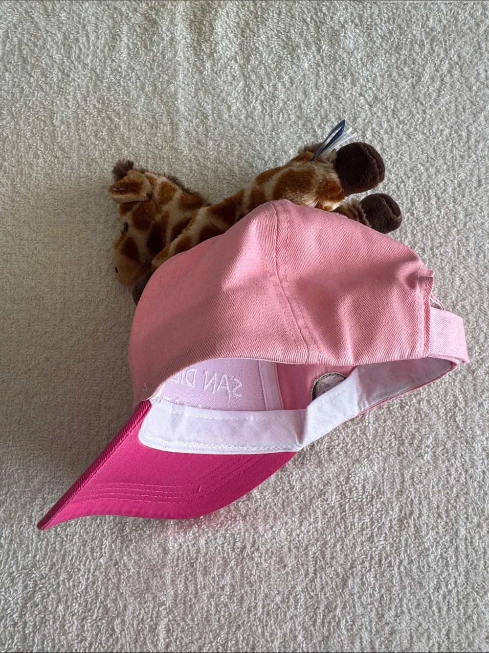 Zoologee San Diego Zoo & Safari Park Pink Plush Giraffe Kids Cap Hat